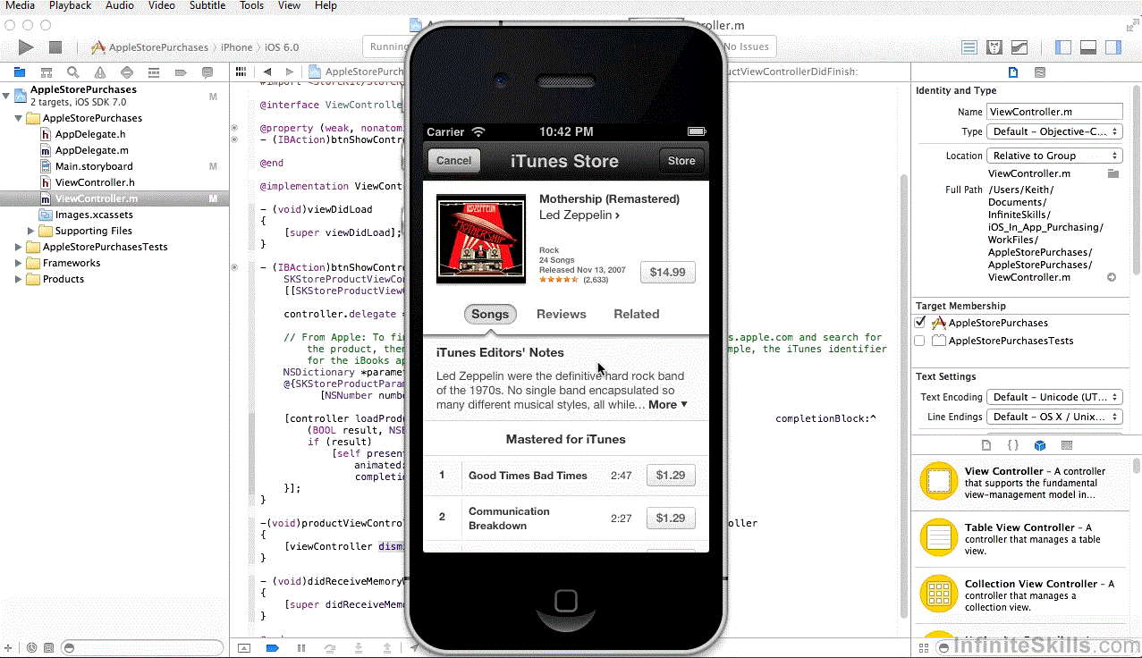InfiniteSKILLS - Mastering iOS Development - In-App Purchasing