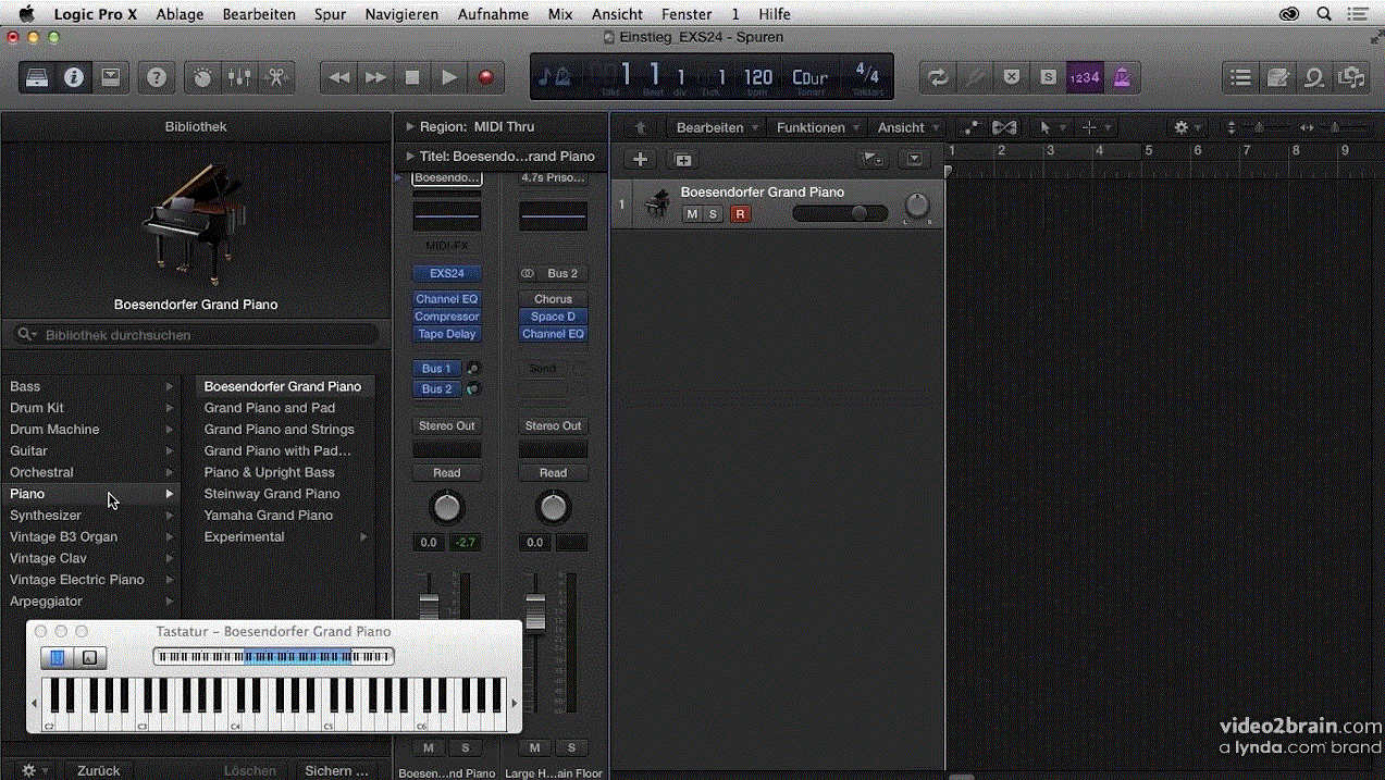 Softwareinstrumente in Logic Pro Synthesizer, Sampler und Drum Machines verstehen