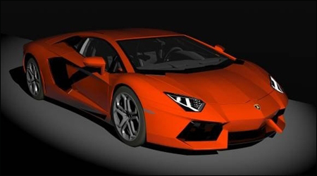 Lamborghini Aventador 兰博基尼Aventador跑车模型