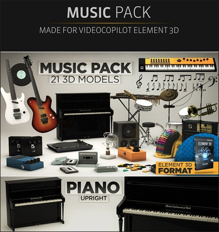 The Pixel Lab – 3D Music Pack 音乐模型库合集