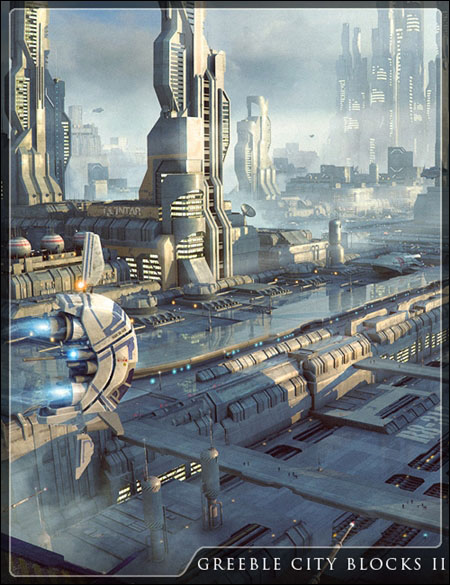 Greeble City Blocks Vol 02 (Converted to C4D) 城市街区