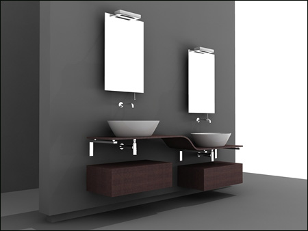 Eurolegno Bathroom Fixtures 3D Model 浴室灯3D模型