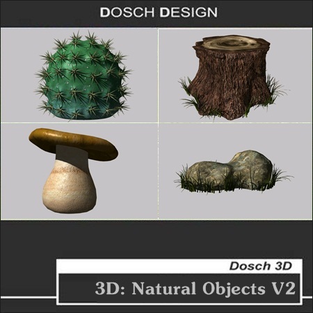 Dosch 3D: Natural Objects V2 自然物3D模型