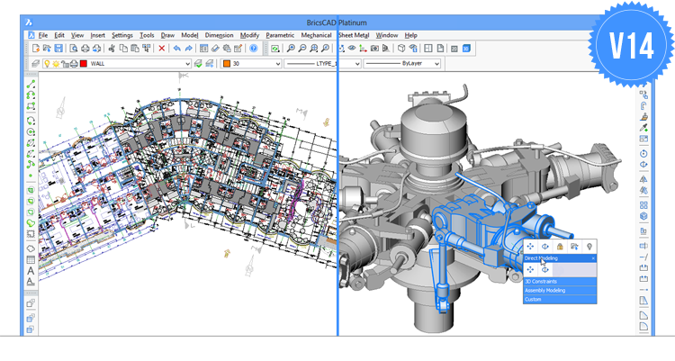 BricsCAD Platinum 14.2.06 Revision 33407