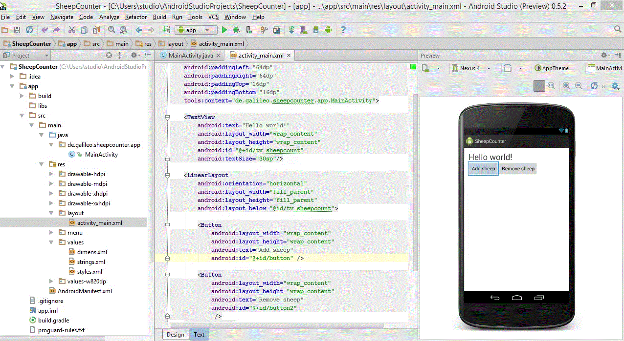 Apps entwickeln mit Android Studio Schritt für Schritt zur eigenen Android-App