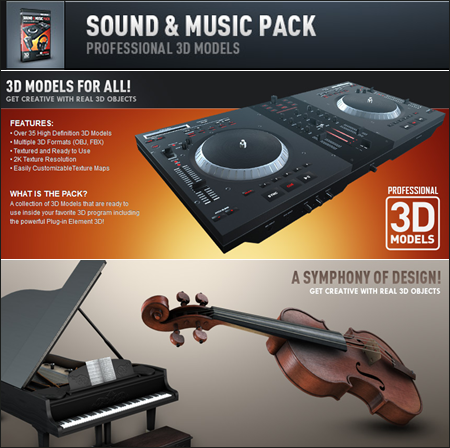 Videocopilot Sound & Music Pack 乐器模型