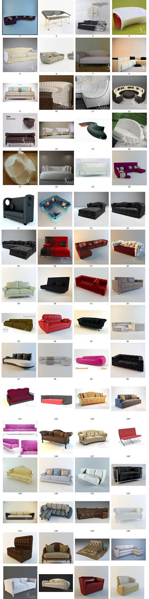 3DDD Sofa 3D models