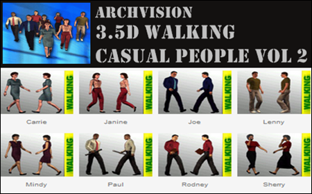 Archvision RPC – 3.5d walking casual people vol 2