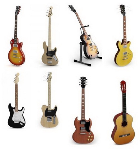 Guitar 3D models 吉他3D模型