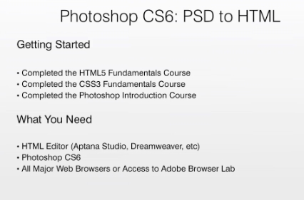 Skillfeed – Photoshop CS6 PSD to HTML