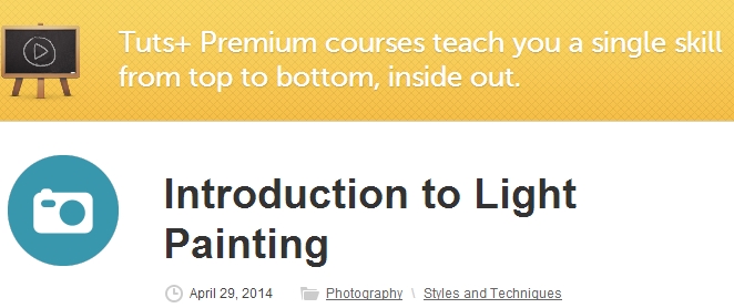 Tutsplus – Introduction to Light Painting With Darren Pearson