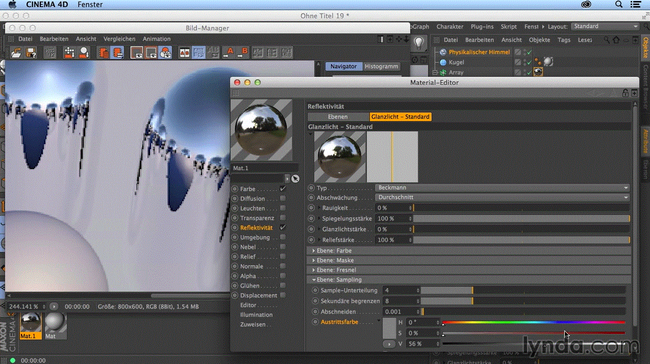 Cinema 4D 16: Materialsystem Realistische Visualisierungen