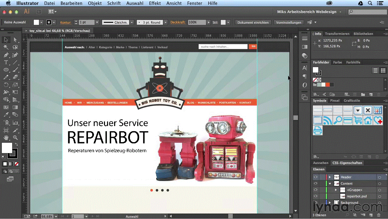 Illustrator für Webdesigner Mockups für das Web gestalten