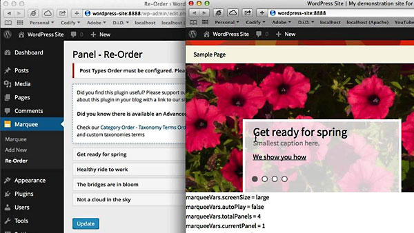 Lynda – Creating a Marquee in WordPress with jQuery (updated Nov 25, 2014)