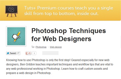 Tuts+ Premium – Photoshop Techniques for Web Designers
