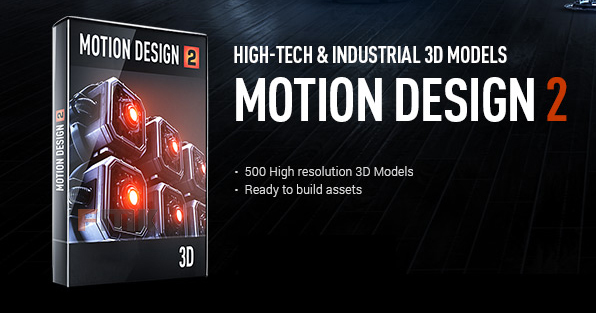 Video Copilot – Motion Design v2 – hight-tech, industrial 3d models and 3d Pro shader packet