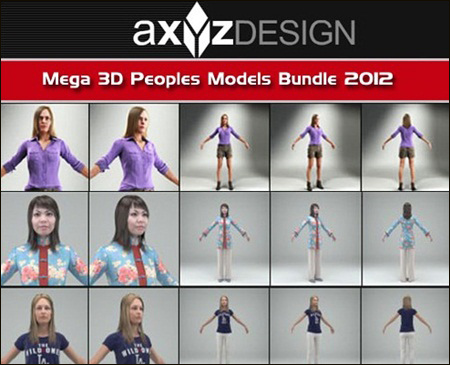 AXYZ DESIGN Mega 3D Peoples Models Bundle 2012