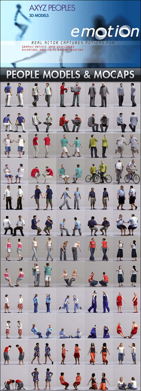 AXYZ DESIGN People 3D Models & Motion Capture Data