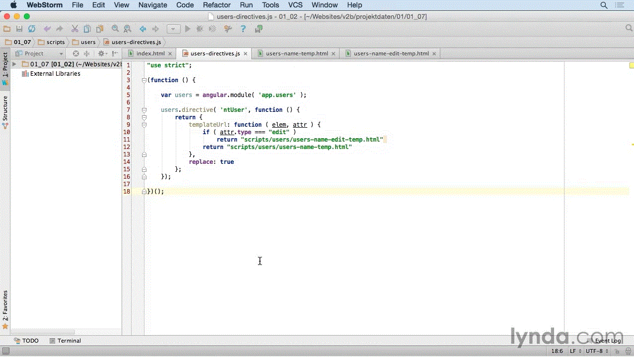 Benutzergetriebene Anwendungsentwicklung mit AngularJS Routen, Direktiven, Filter, Animationen