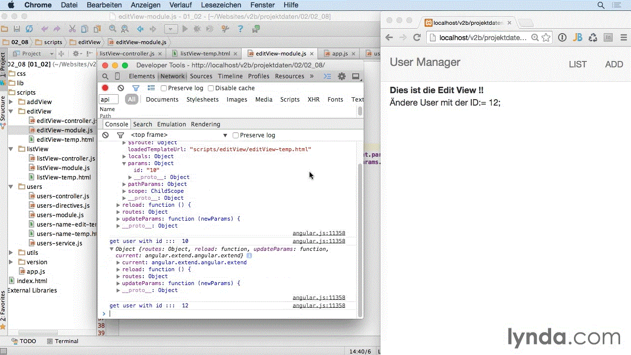 Benutzergetriebene Anwendungsentwicklung mit AngularJS Routen, Direktiven, Filter, Animationen