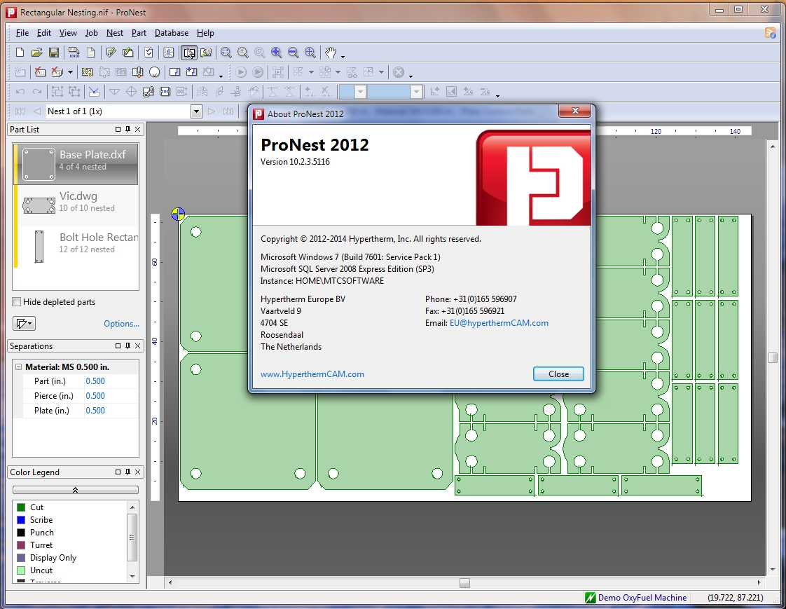 ProNest 2012 version 10.2.3