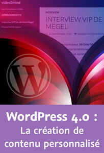 WordPress 4.0 – La création de contenu personnalisé – Christophe Aubry