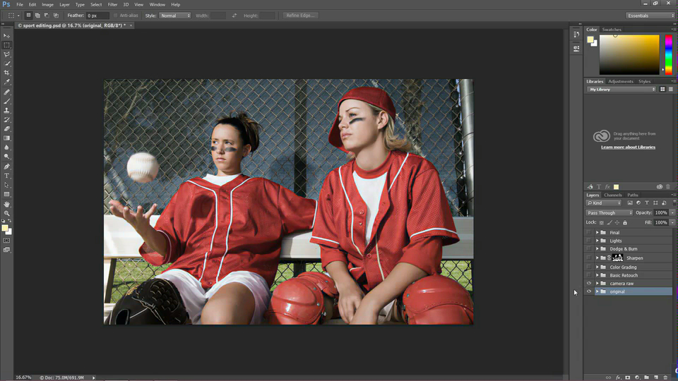 Skillfeed – Sports Photo Retouch Using Photoshop (2015)