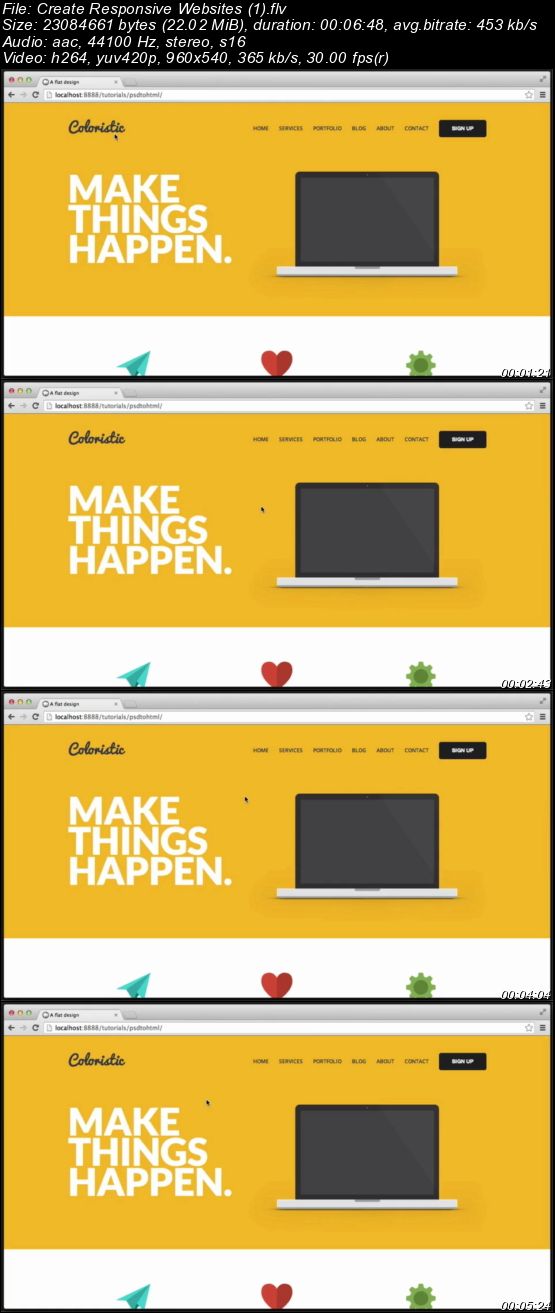 Create Responsive Websites with a Modern Flat Design