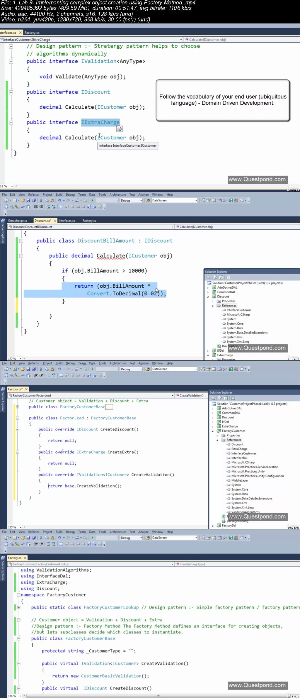 Learn design pattern with a project (C#)