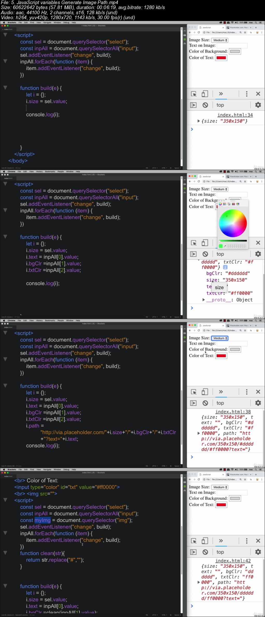 JavaScript 3 projects - Input form Exercise and Generators
