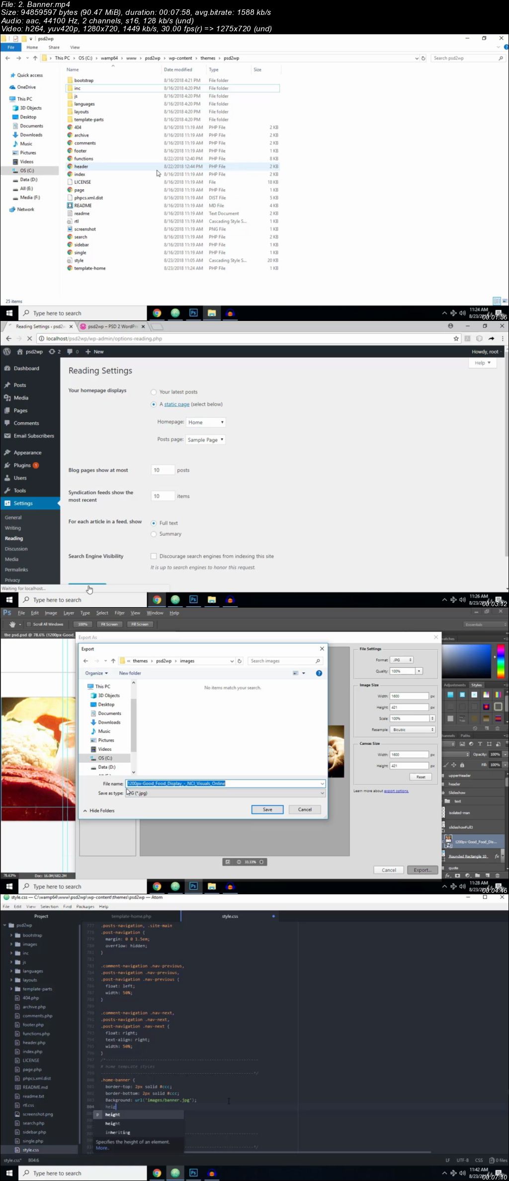 PSD to WordPress: Create Responsive Website Using Bootstrap4