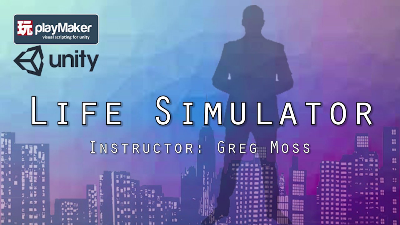Create a Fun Life Simulator Game using playMaker and Unity