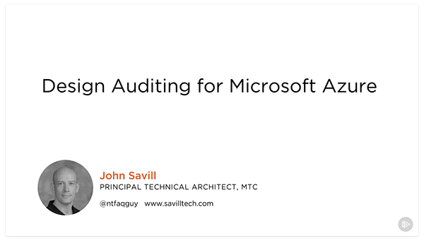 Design Auditing for Microsoft Azure
