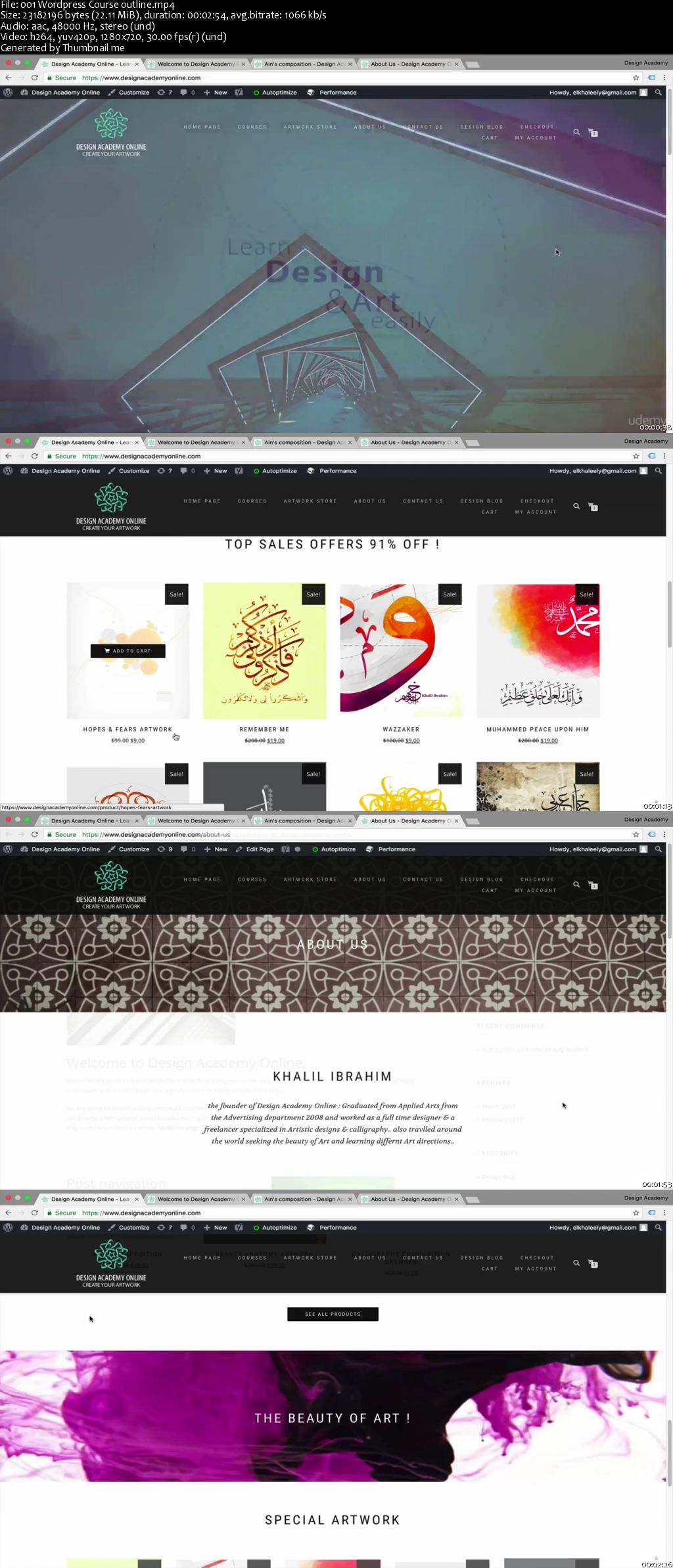 wordpress complete website with e-commerce for beginners