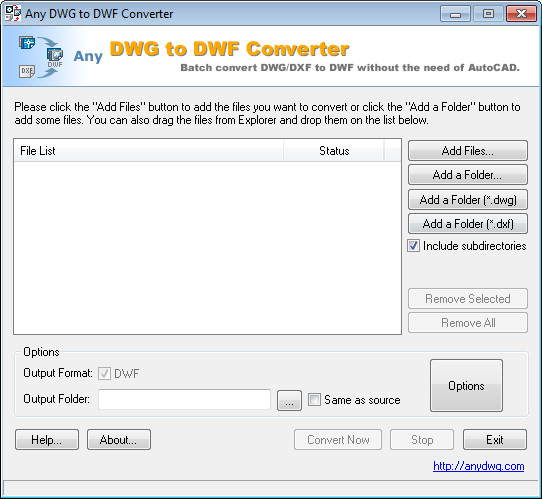 Any DWG to DWF Converter 2018.0