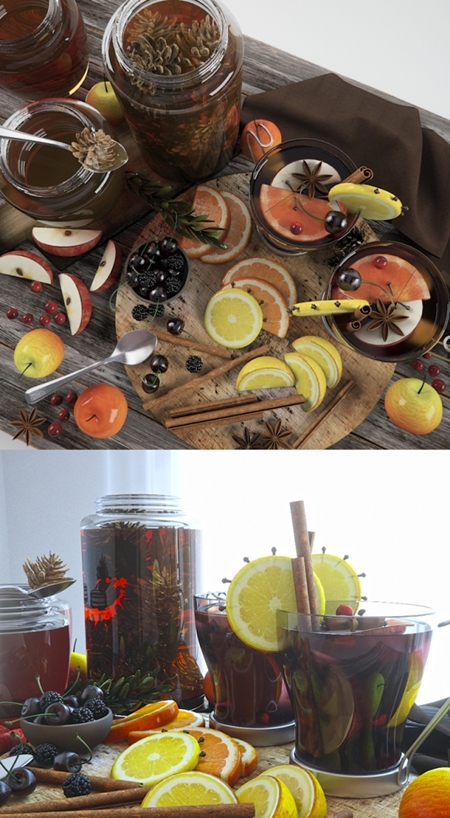 Mulled wine with honey
