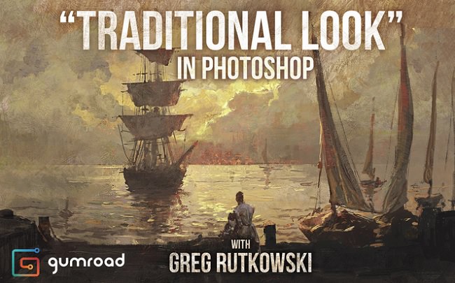 Gumroad – Traditional look in Photoshop by Greg Rutkowski