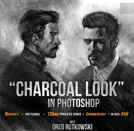 Gumroad – Charcoal Look in photoshop by Greg Rutkowski