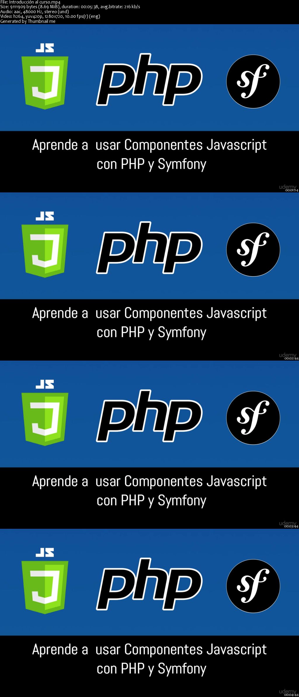 Aprende a usar Componentes Javascript con PHP y Symfony
