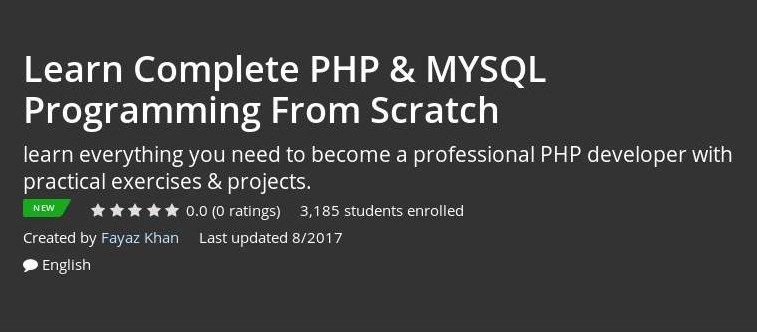 Learn Complete PHP & MYSQL Programming From Scratch