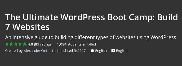 The Ultimate WordPress Boot Camp: Build 7 Websites