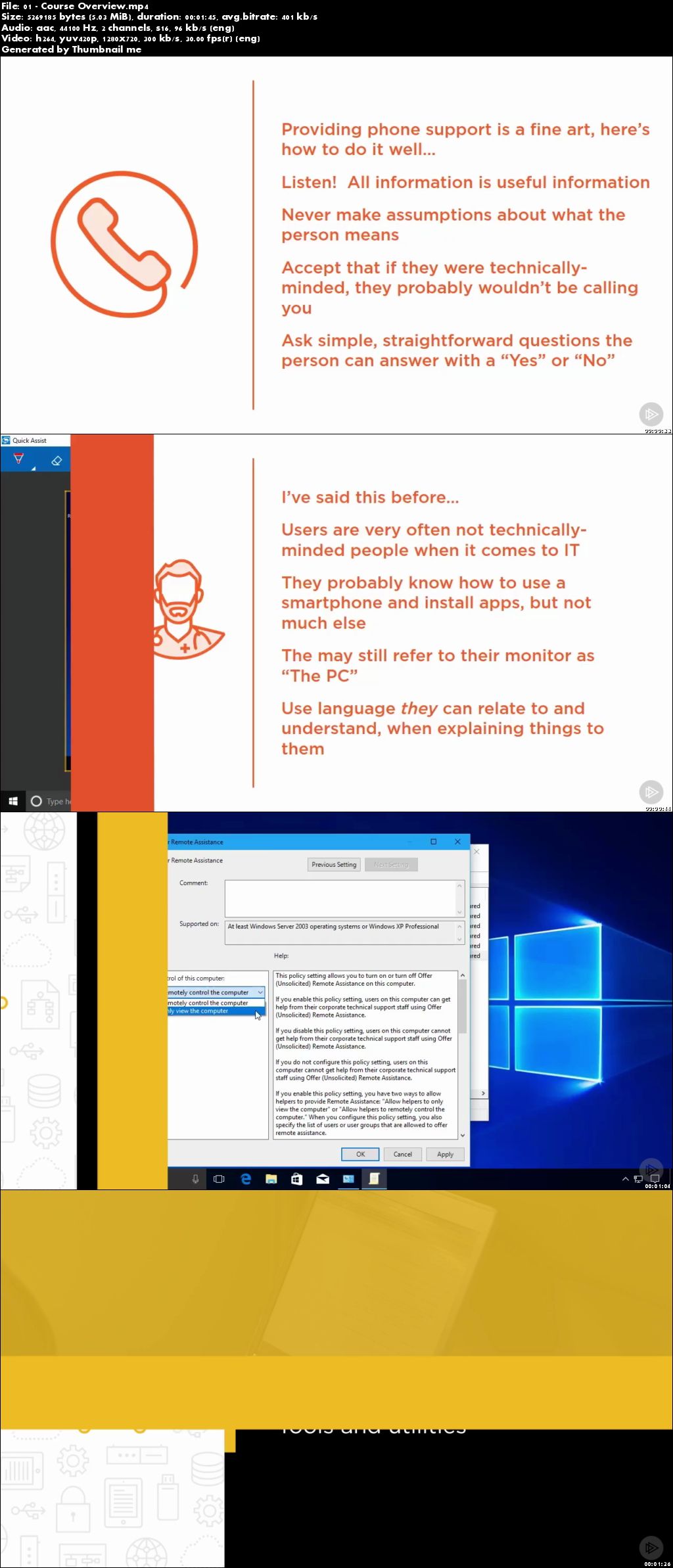 Providing Troubleshooting Support for Windows Users