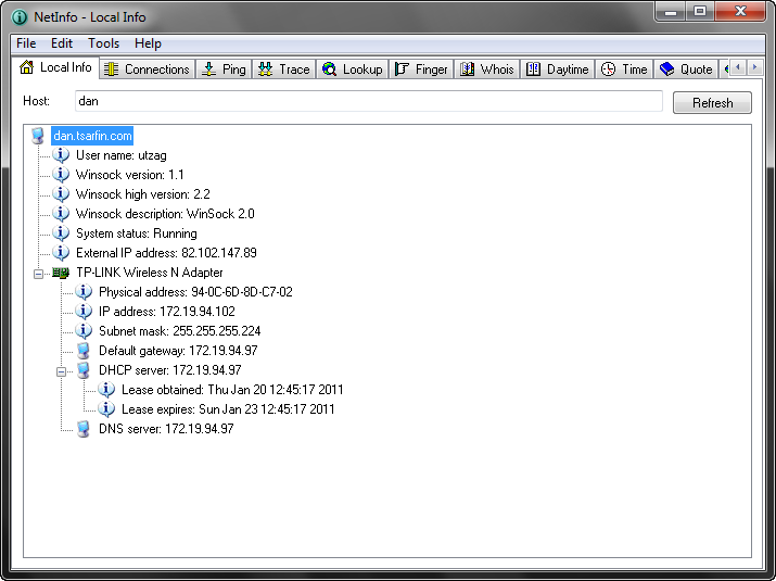 Tsarfin NetInfo / NetGong 8.9 Build 1122