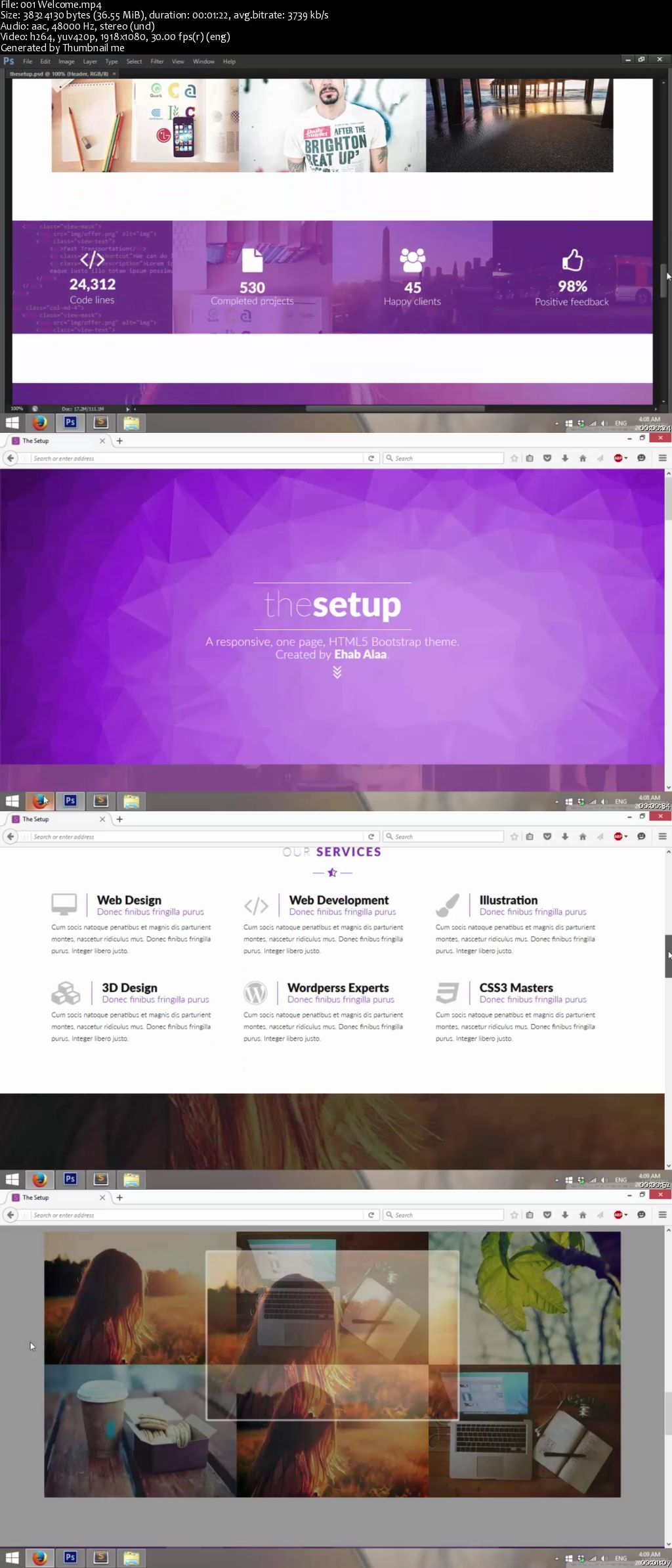 PSD To a Creative Landing Page Using Twitter Bootstrap 3