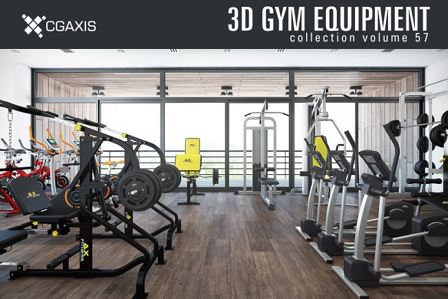 CGAxis Models Volume 57 – Gym Equipment