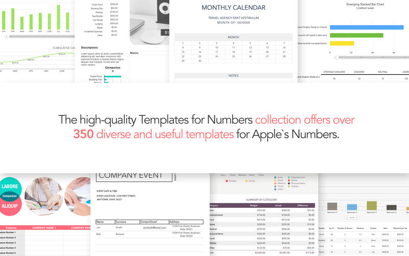 Templates for Numbers by Graphic Node 4.6.1 Mac OS X