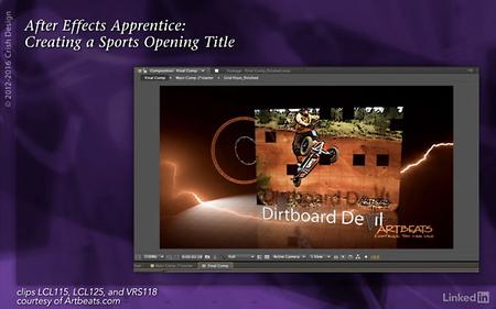 Lynda – After Effects Apprentice 15: Creating a Sports Opening Title (updated Nov 11, 2016)