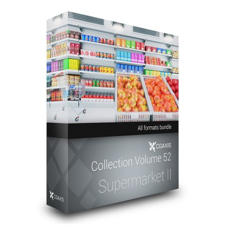 CGAxis Models Volume 52 3D Supermarket II