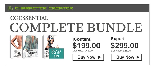 Reallusion Character Creator 1.5 Essential pack Bundle