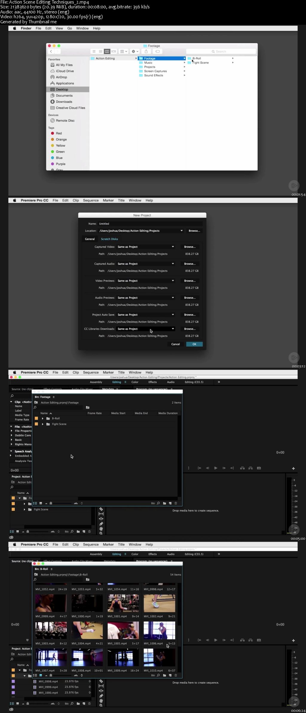 Action Scene Editing Techniques